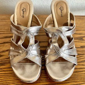 Shimmery Tannish-Gold Heels